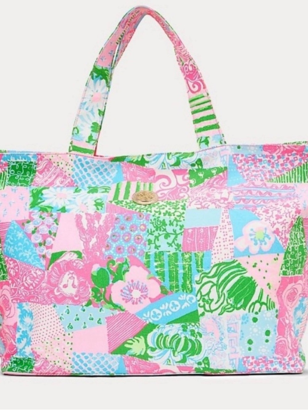 Lilly Pulitzer tote in multi crazy quilt